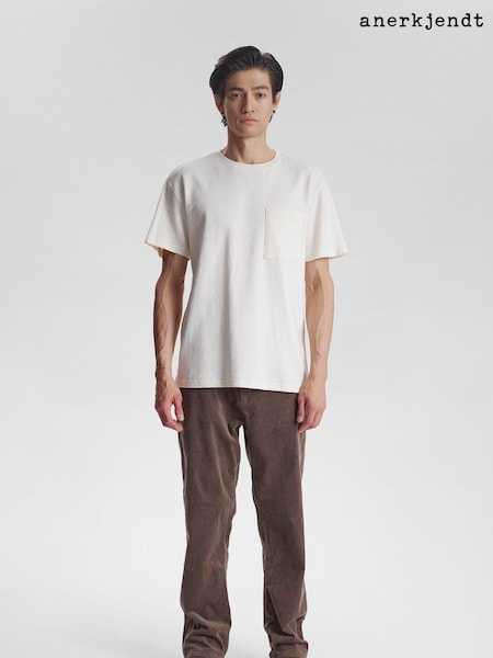 Anerkjendt White 100% Cotton Structure T-Shirt (AC4652) | 127 SAR