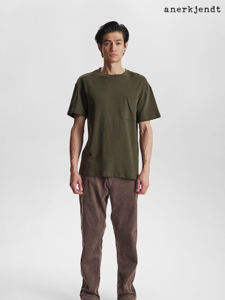 Anerkjendt Green 100% Cotton Structure T-Shirt (AC4653) | €26