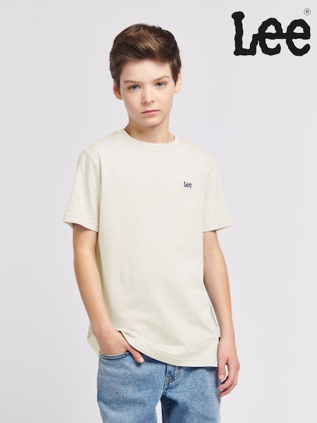 Lee White Boys Badge 100% Cotton T-Shirt (AC4702) | €24 - €29