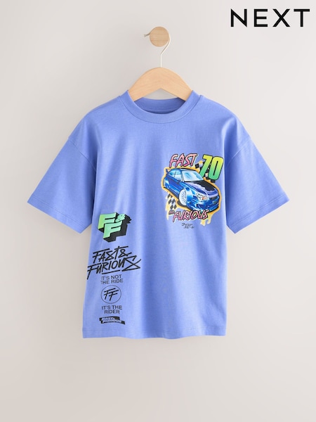 Purple 100% Cotton Fast And Furious Short Sleeve T-Shirt (3-16yrs) (AC4707) | €17 - €21