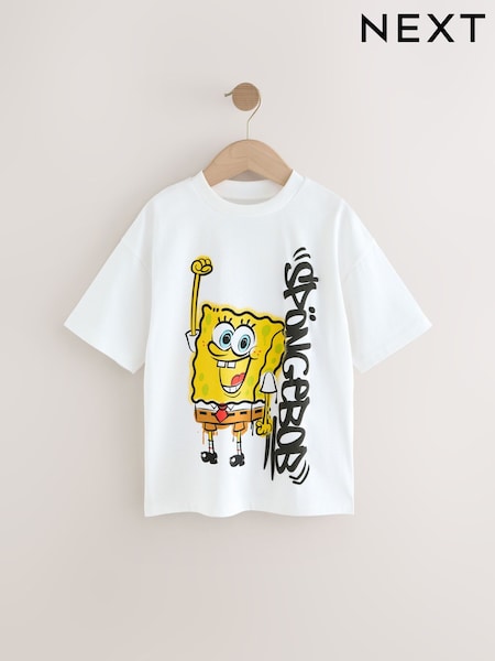 White Spongebob T-Shirt (3-16yrs) (AC4708) | €14 - €18