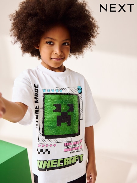 White Bold Licensed Minecraft T-Shirt (3-16yrs) (AC4714) | 74 QAR - 89 QAR