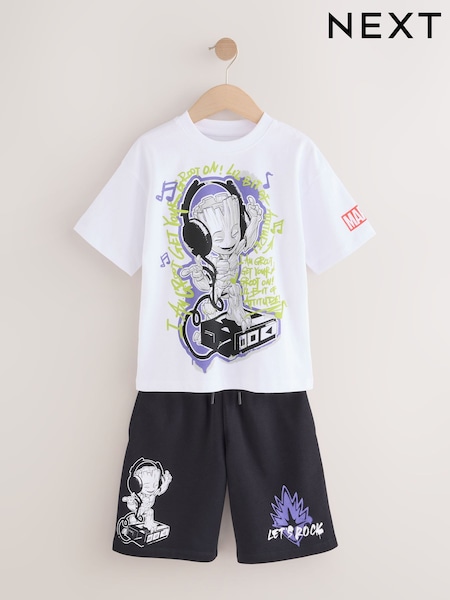 White Guardians of the Galaxy Groot T-Shirt and Shorts Set (3-16yrs) (AC4720) | 129 QAR - 163 QAR