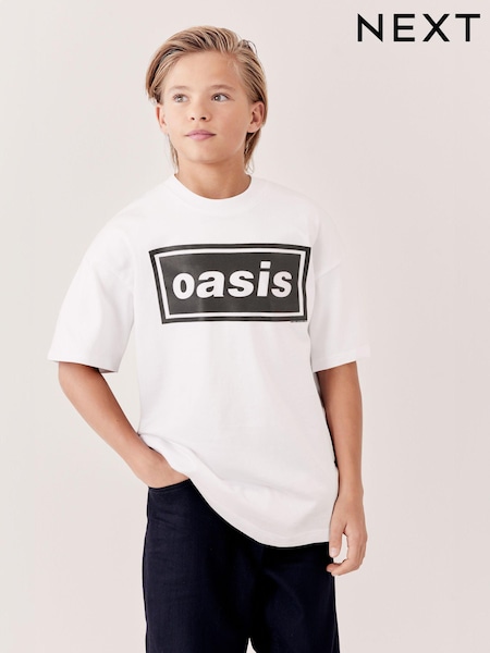 White Oasis Band T-Shirt (3-16yrs) (AC4725) | €20 - €24