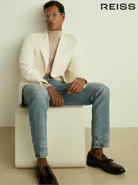 Reiss Off White Art SIngle-Breasted Twill Blazer (AC4731) | €499