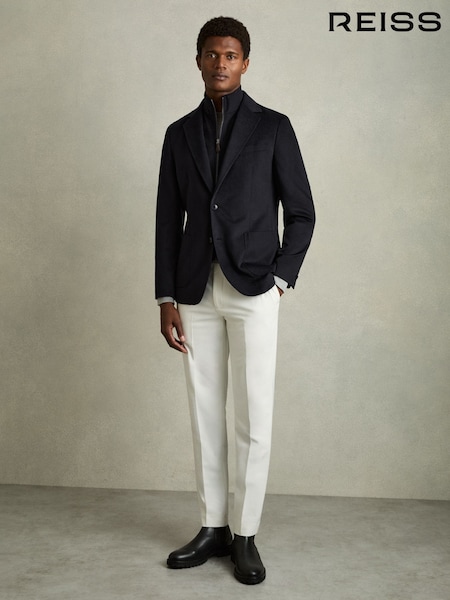 Reiss Navy Patch Regular-Fit Single-Breasted Blazer With Gilet Insert (AC4788) | €470