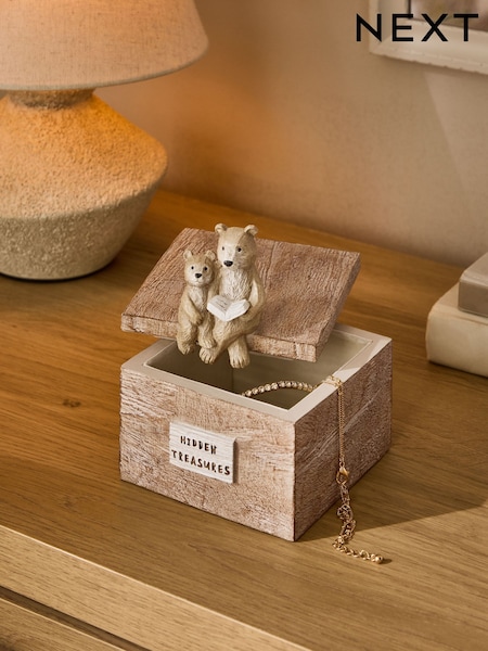 Natural Bertie Bear Jewellery Box (AC4793) | €23.50