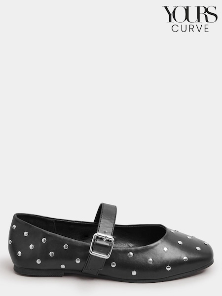 Yours Curve Mary Jane Extra Wide Fit Studded Shoes (AC4831) | ‏228 ر.س.‏