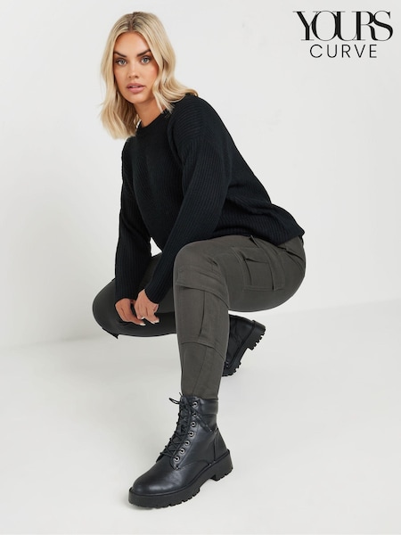Gris - Yours Curve Cargo Pocket Jeans (AC4849) | 44 €