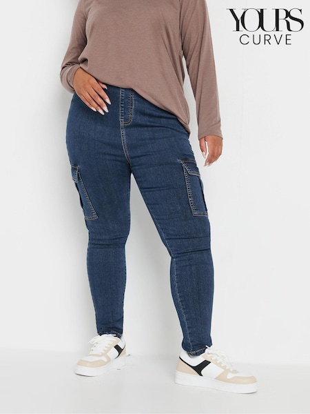 Azul - Yours Curve Cargo Pocket Jeans (AC4854) | 44 €