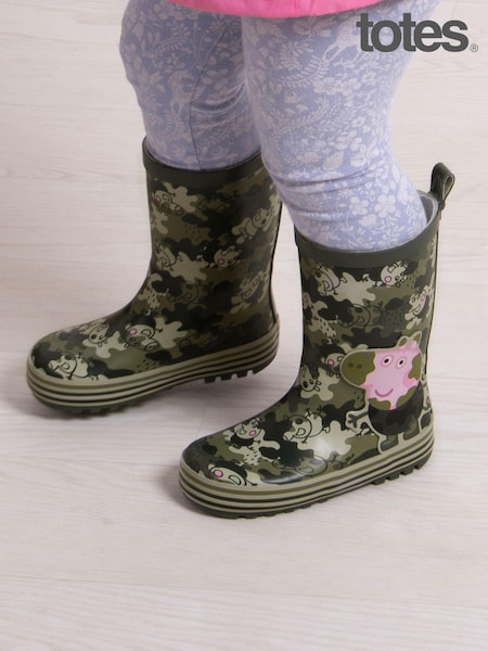Totes Green George Childrens Peppa Pig Wellies (AC4881) | $43