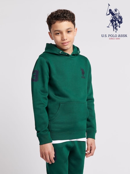 U.S. Polo Assn. Green Boys Player 3 Hoodie (AC4919) | 260 LEI - 312 LEI