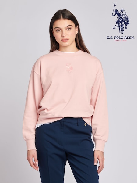 U.S. Polo Assn. Womens Large Pink Tonal Double Horsemen Sweatshirt (AC4928) | ‏349 د.إ.‏