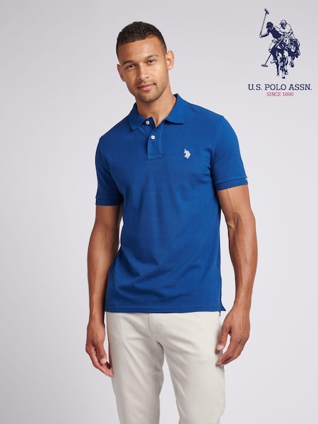 U.S. Polo Assn. Lapis Blue Regular Fit Pique 100% Cotton Polo Shirt (AC4943) | €66