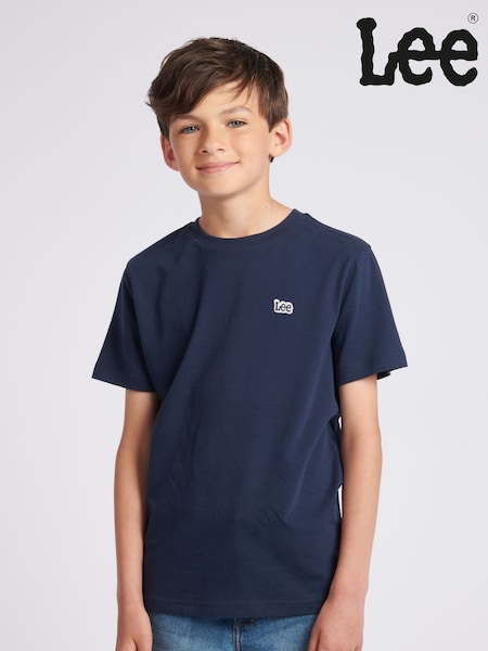 Lee Blue Boys Badge 100% Cotton T-Shirt (AC4984) | €29 - €34