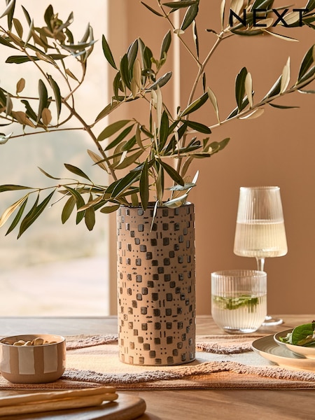 Ceramic Checkerboard Vase (AC5005) | ‏64‏₪