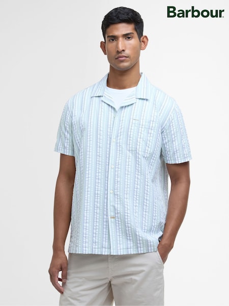 Barbour® Green 100% Cotton Beechcroft Striped Regular Fit Shirt (AC5007) | €112