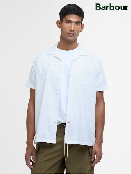 Barbour® White Irvine Textured Regular Fit Shirt (AC5011) | €129