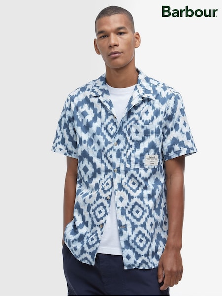 Barbour® Blue 100% Cotton Homelane Printed Relaxed Fit Shirt (AC5014) | €129