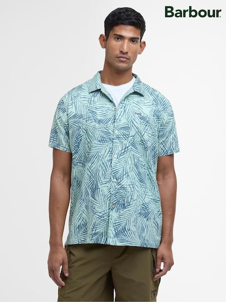 Barbour® Green 100% Cotton Falmouth Printed Simmer Fit Shirt (AC5015) | €112