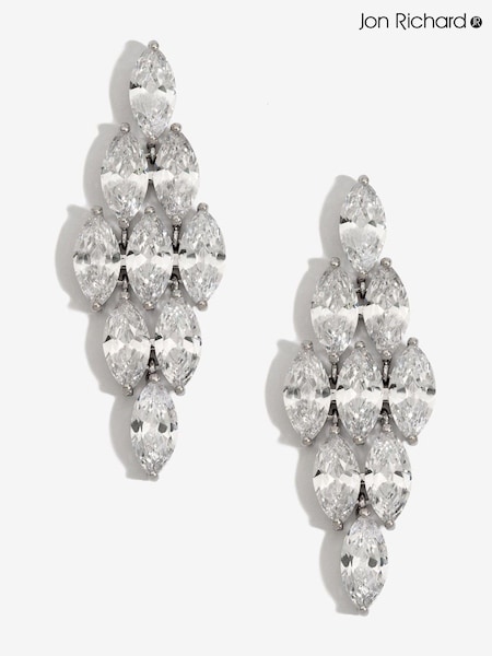 Jon Richard Silver Tone Statement Cubic Zirconia Earrings (AC5043) | €44
