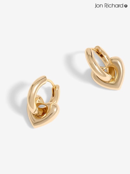 Jon Richard Tone Polished Heart Door Knocker Earrings (AC5050) | ‏101‏₪