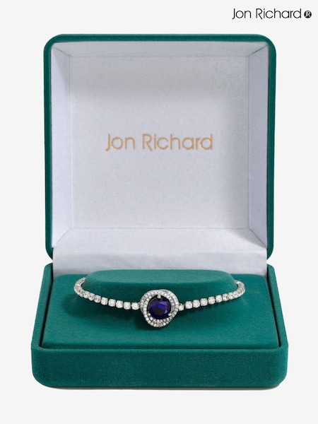 Jon Richard Silver Tone Saphire Halo Toggle Bracelet (AC5069) | €32