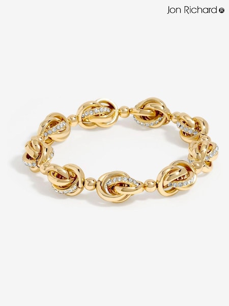 Jon Richard Gold Tone Crystal Knot Stretch Bracelet (AC5083) | €16