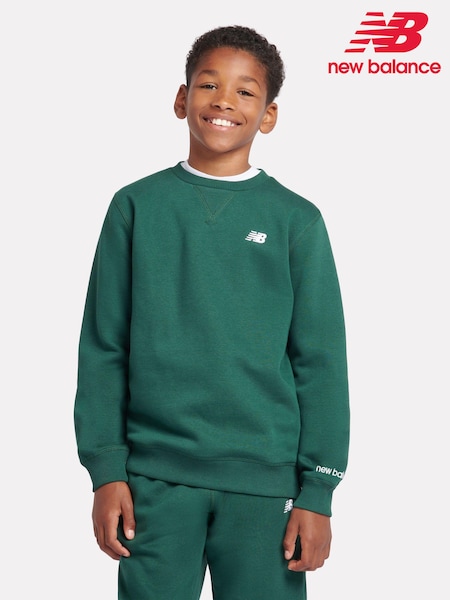 New Balance Green Boys Small Logo Sweatshirt (AC5264) | €60 - €72