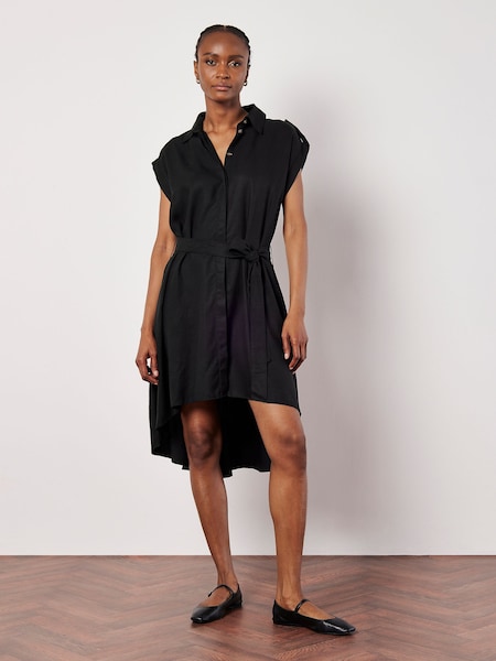 Apricot Black Hi-Low Shirt Dress (AC5282) | €27