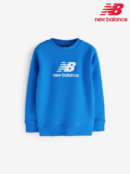 New Balance Blue Boys Stacked Logo Sweatshirt (AC5295) | €53 - €64