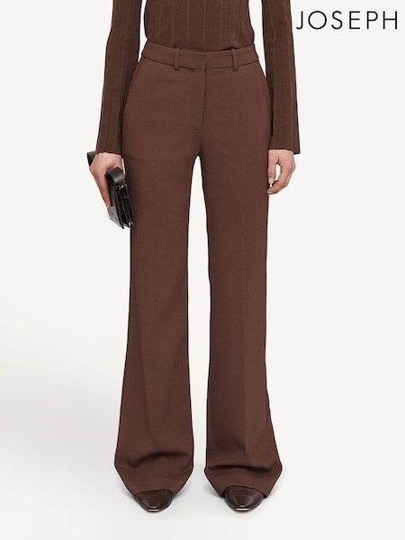 Joseph Brown Morissey Comfort Wide Leg Trousers (AC5315) | €568