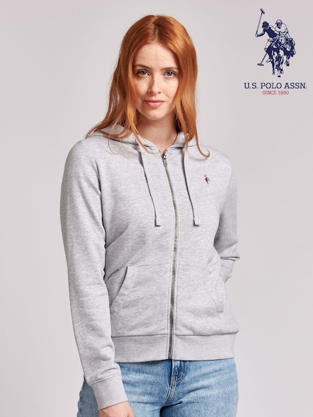 U.S. Polo Assn. Womens Grey Zip Through Hoodie (AC5323) | ‏408 د.إ.‏