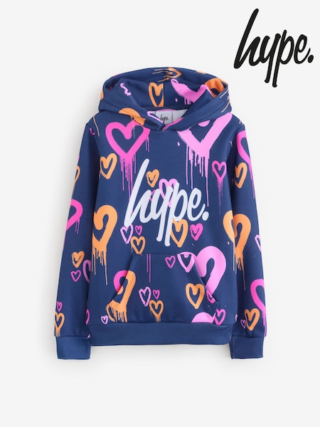 Hype. Girls Blue Heart Drips Hoodie (AC5430) | 20 820 Ft