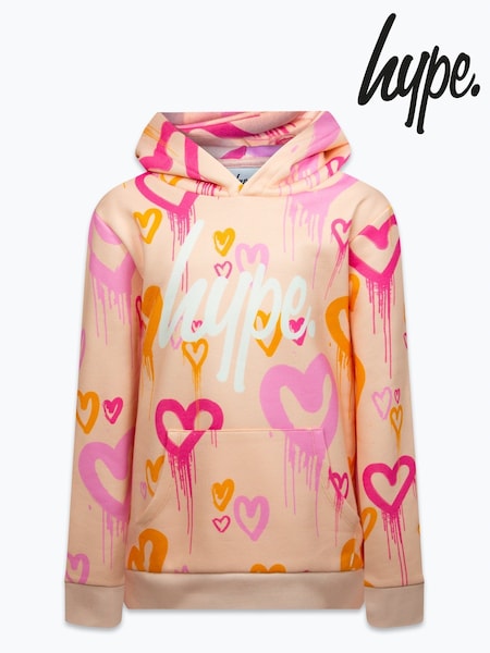 Hype. Girls Orange	Heart Hoodie (AC5433) | ₪201