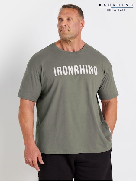 BadRhino Big & Tall Green 100% Cotton IronRhino Front And Back T-Shirt (AC5570) | €47