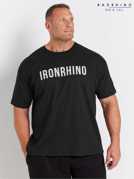 BadRhino Big & Tall Black 100% Cotton IronRhino T-Shirt (AC5571) | 129 QAR
