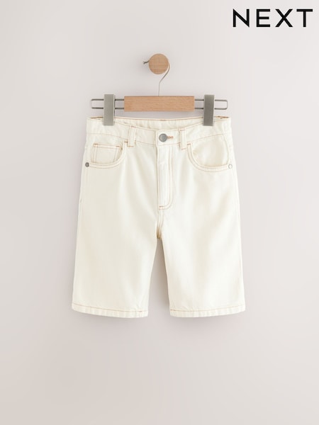 Ecru Wide Authentic Denim Shorts (3-16yrs) (AC5636) | R$ 110 - R$ 155
