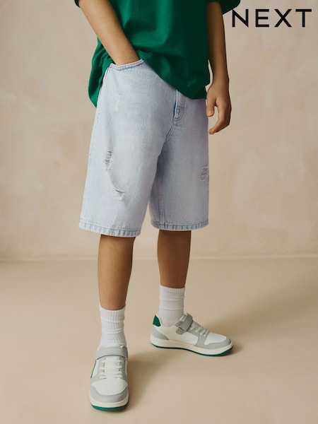 Bleach Distressed Wide Authentic Denim Shorts (3-16yrs) (AC5639) | R$ 120 - R$ 165
