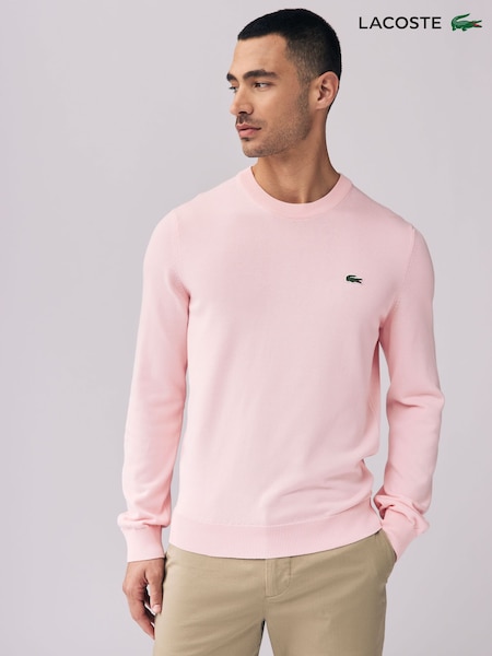 Vaaleanpunainen - Lacoste 100% Cotton Crew Neck Sweater (AC5688) | €173