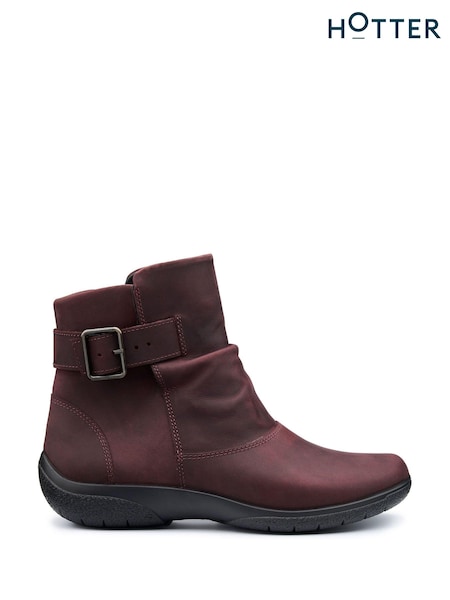 Hotter Red Rumour Zip/Buckle Wide Fit Boots (AC5713) | €126