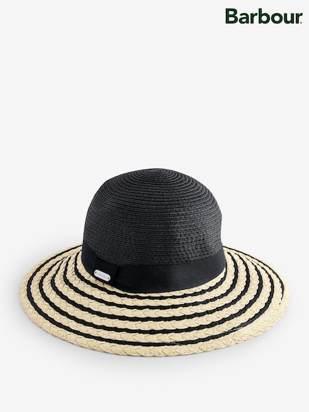 Barbour® Black Macy Braid Crochet Summer Hat (AC5724) | €60