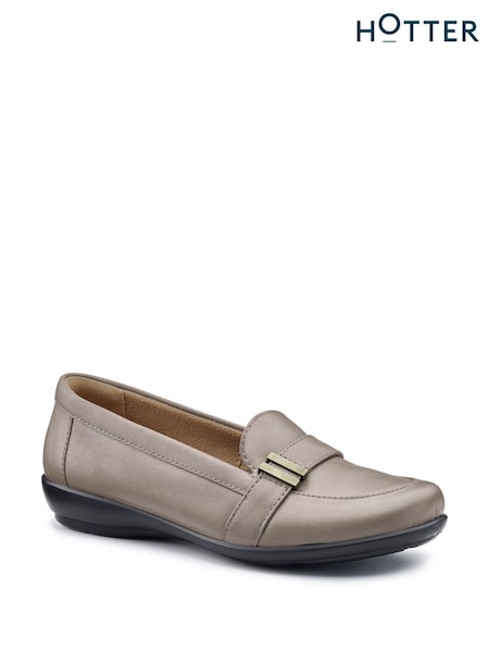 Hotter Natural Clay Slip-On Wide Fit Shoes (AC5756) | €121