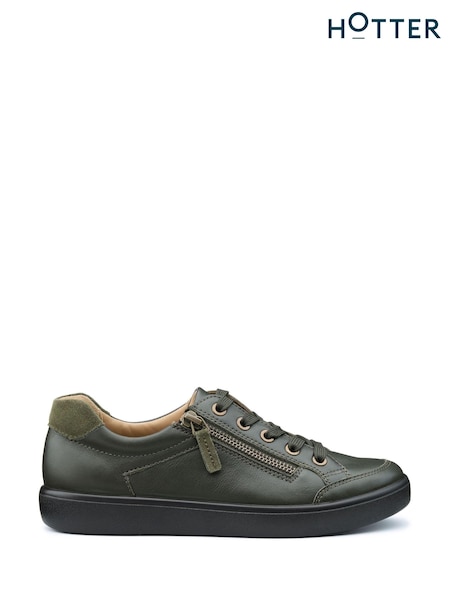 zelena - Hotter Wide Fit Chase II Lace-Up Zip X Shoes (AC5773) | € 117