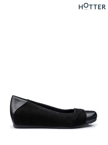 Hotter Black Regular Fit Jay Slip-On Shoes (AC5782) | €60