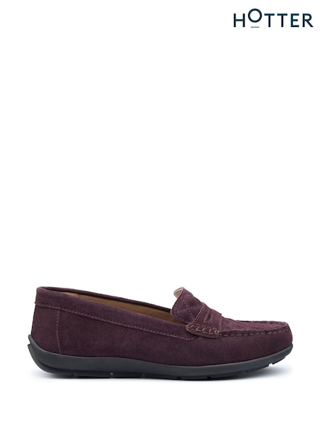 rdeča - Hotter Regular Fit Jetty Slip-On Leather Shoes (AC5786) | € 81