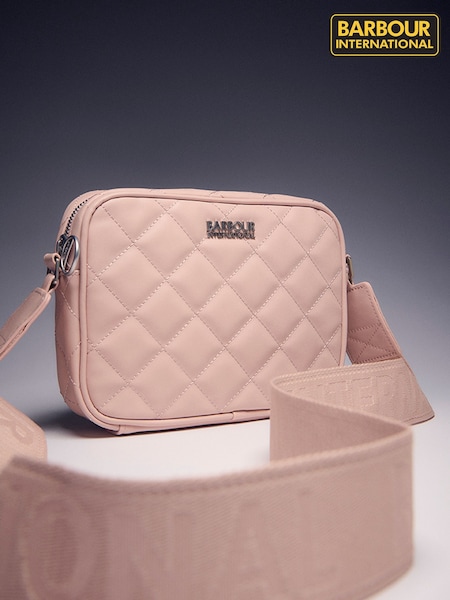 Barbour® International Pale Pink Quilted Sloane Crossbody  Bag (AC5823) | ₪427