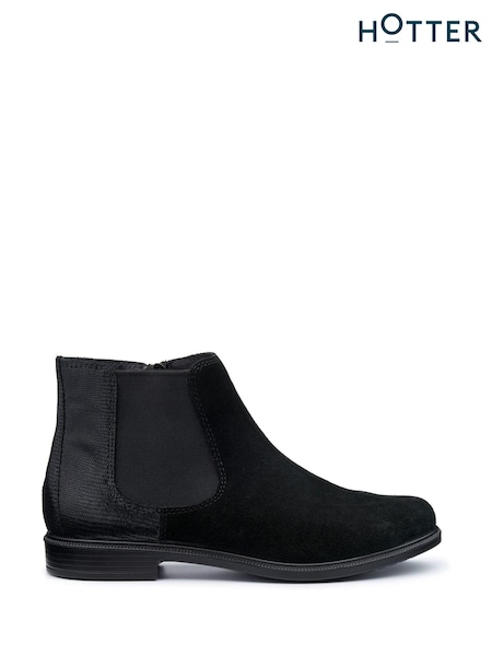 črna Lizard potisk; vzorec - Hotter Tenby Zip Fastening Boots (AC5888) | € 117