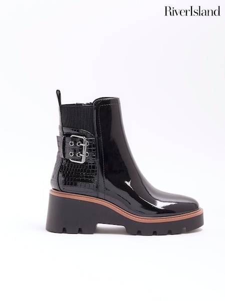 River Island Chelsea Boots With Buckle (AC5934) | 36 €