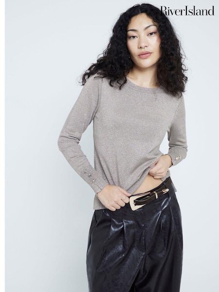 River Island Crew Neck Knitted Top (AC5935) | 89 LEI